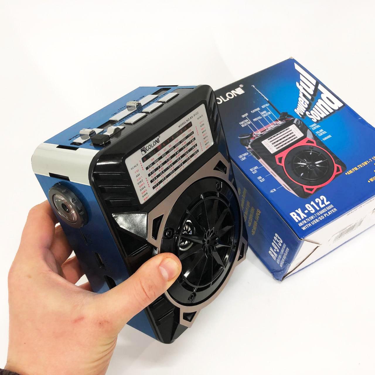 Радиоприемник Golon с LED фонарем Синий (RX-9122) - фото 9