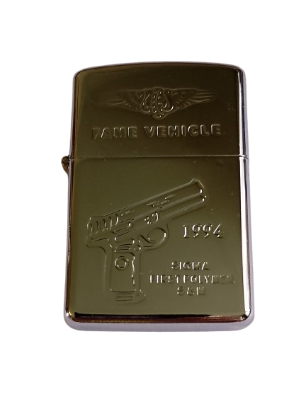 Зажигалка бензиновая Star Lighters 0874 Пистолет Серебряный (2977А)