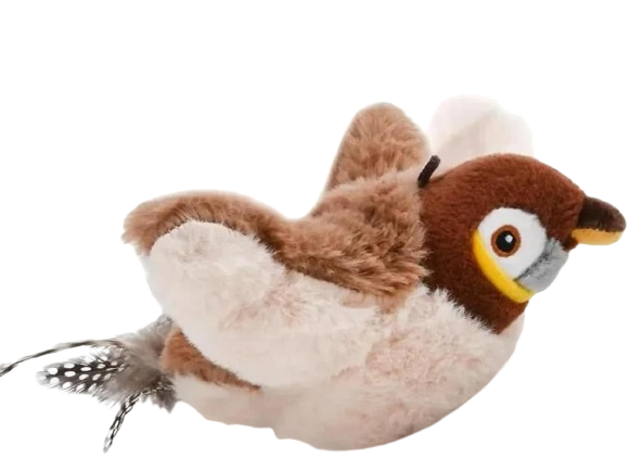 Интерактивная игрушка для кошек Птичка с махающими крыльями 13х6,5 см
