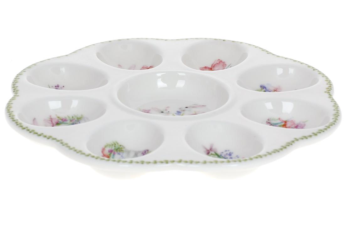 Подставка для яиц фарфоровая BonaDi Весенняя история на 8 яиц (498-174) - фото 2