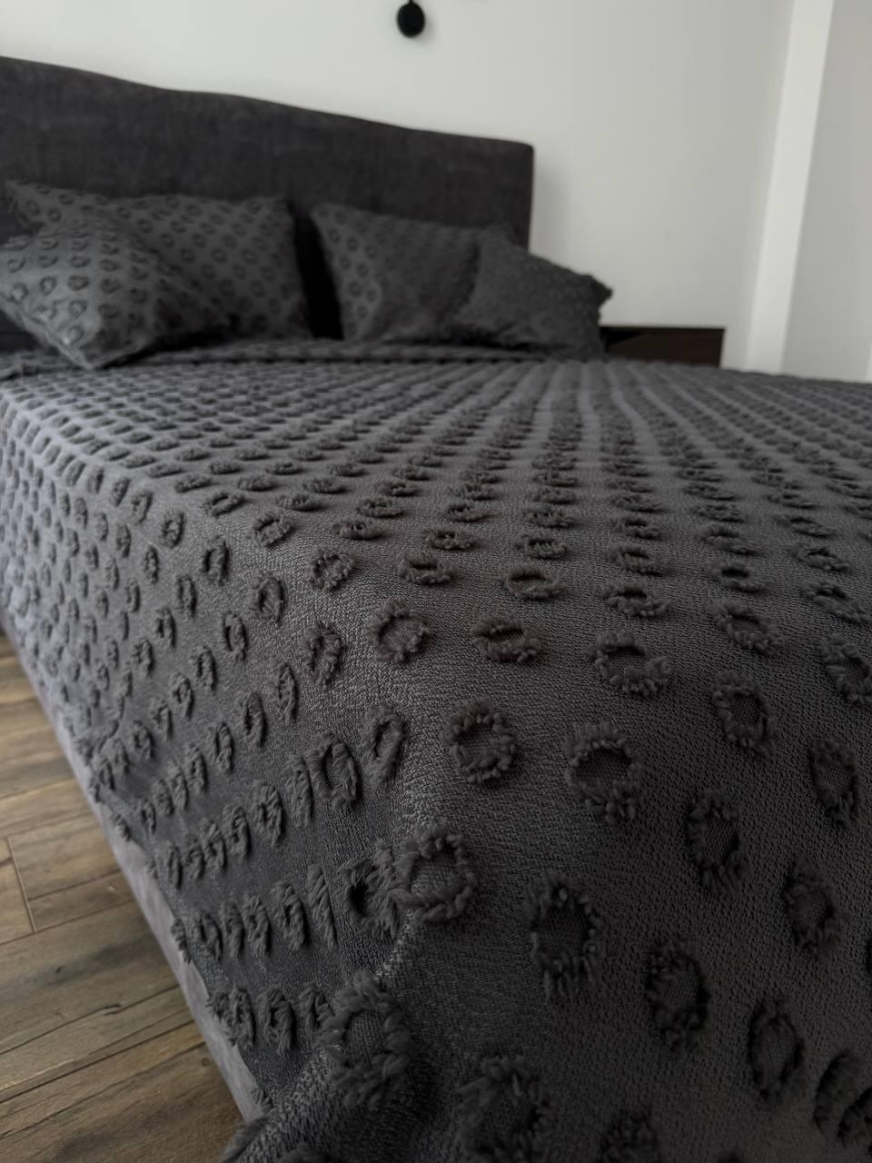 Покривало Інгрід 120x250 см Графітовий (22899-10-120x250cm) - фото 8 Покривало Інгрід 120x250 см Графітовий (22899-10-120x250cm) - фото 8