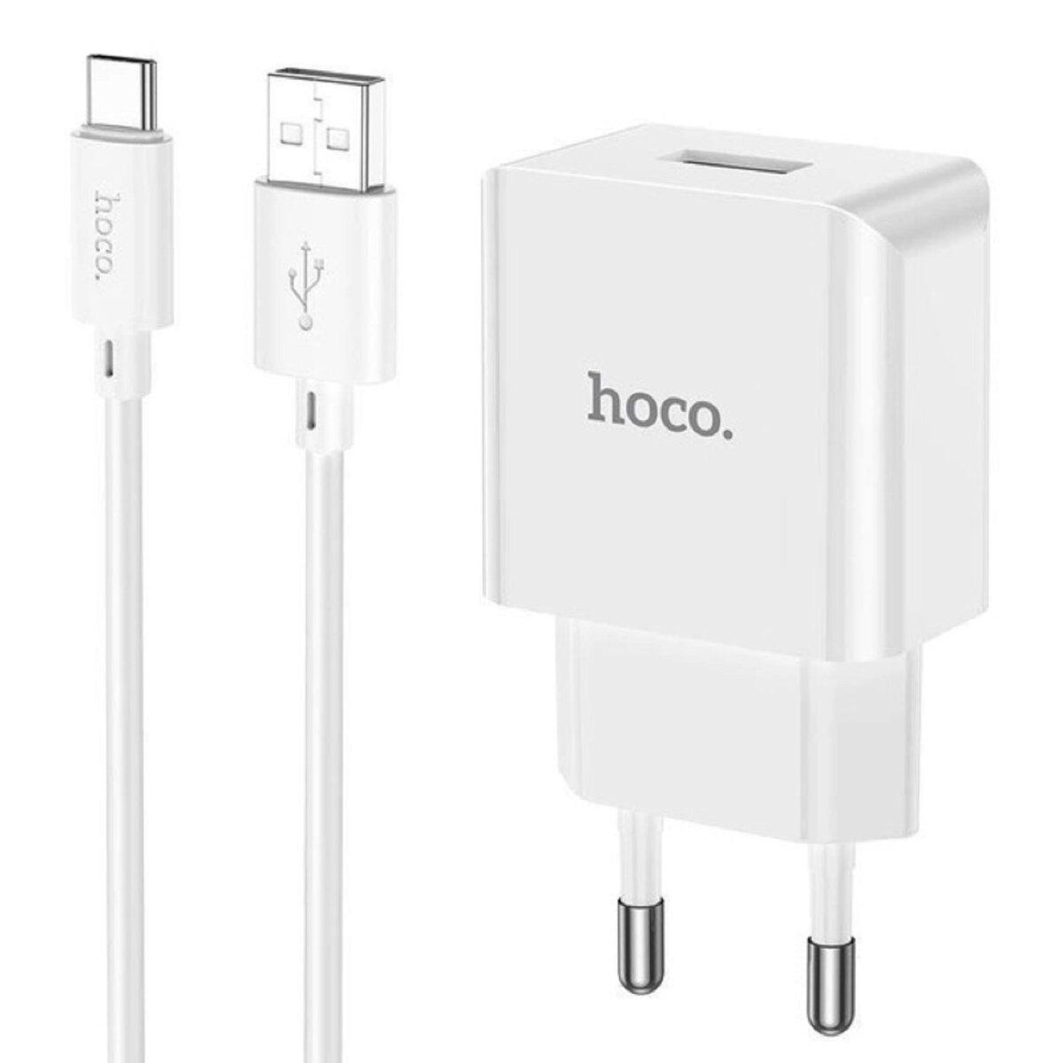 Зарядное устройство Hoco C106A Leisure set USB to Type-C cable White (6931474783912)