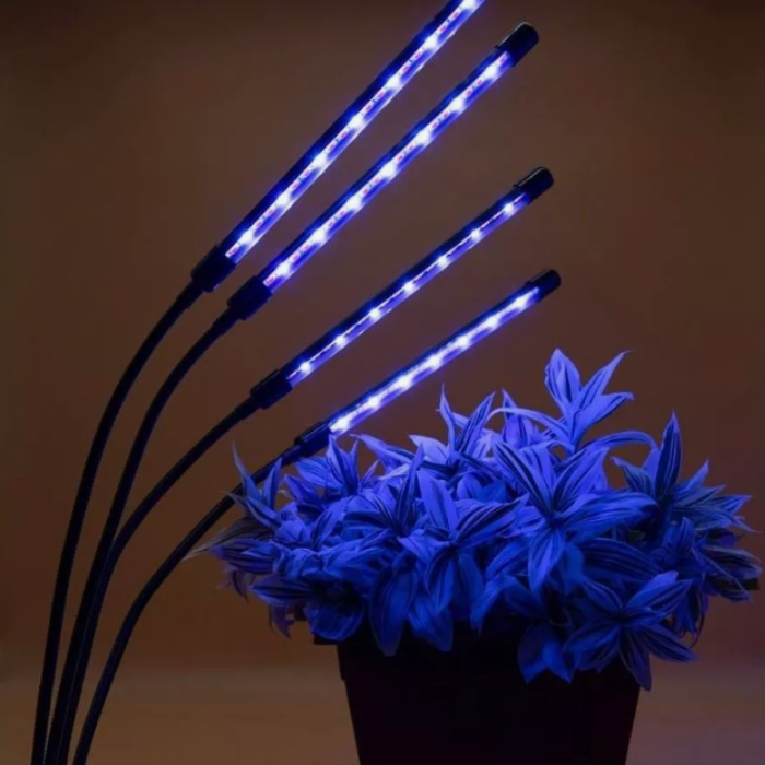 Фитолампа для растений на четыре лампы Led Plant Grow Light USB гибкая на прищепке (LP-418) - фото 3