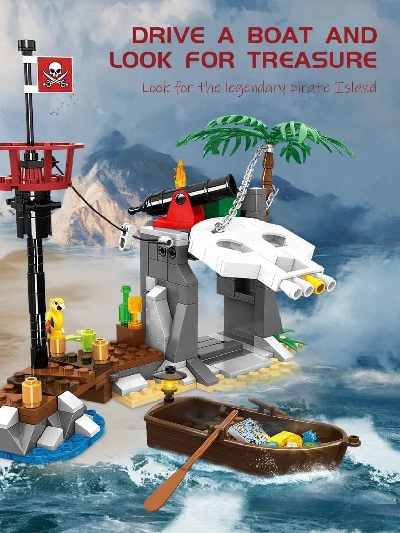 Конструктор WOMA Пиратский остров с пиратским кораблем и пиратами 232 дет. - фото 5