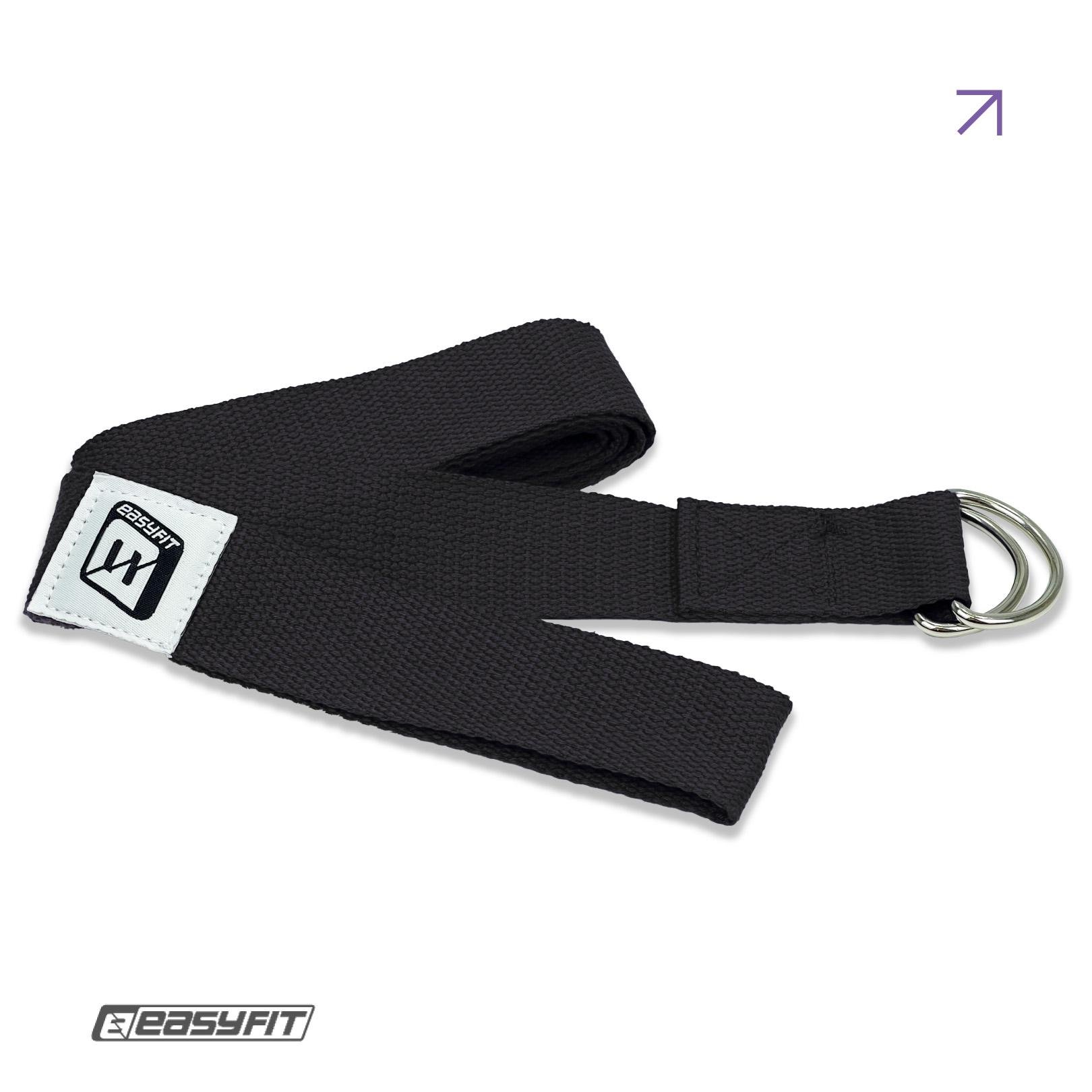 Ремень для йоги EasyFit с петлей 178,5 см Черный (EF-1831-BK) - фото 6 Ремень для йоги EasyFit с петлей 178,5 см Черный (EF-1831-BK) - фото 6