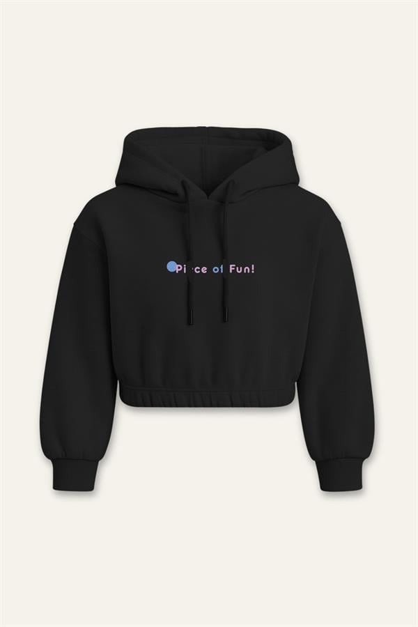 Свитер укороченный для девочки с капюшоном Zeyland 9-10 лет 140 см Черный (8683169186147)