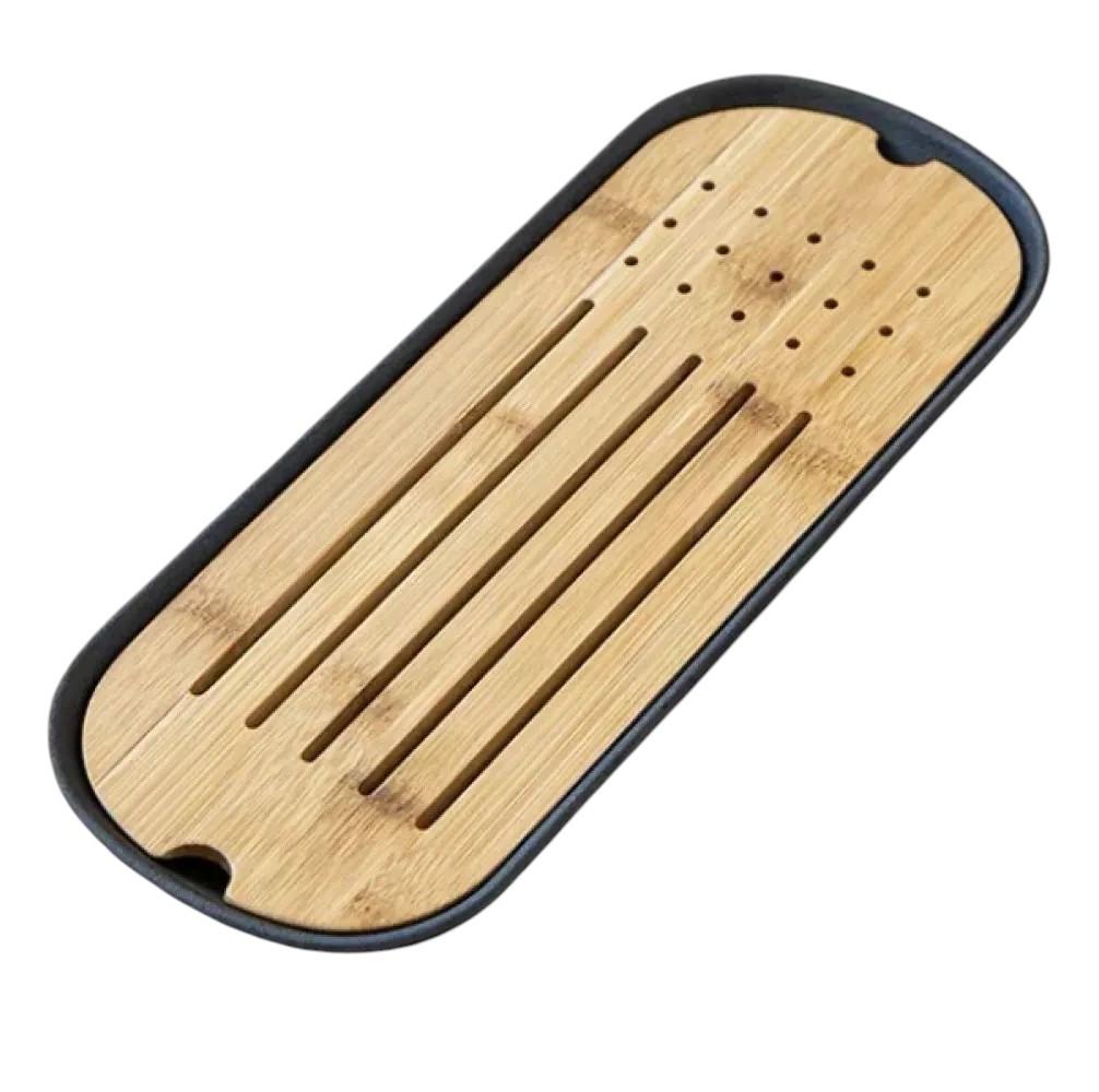 Таця-чабань для чайної церемонії Тайнань дерев'яна 40х15х3,5 см Чорний (OS-T0525) Таця-чабань для чайної церемонії Тайнань дерев'яна 40х15х3,5 см Чорний (OS-T0525)