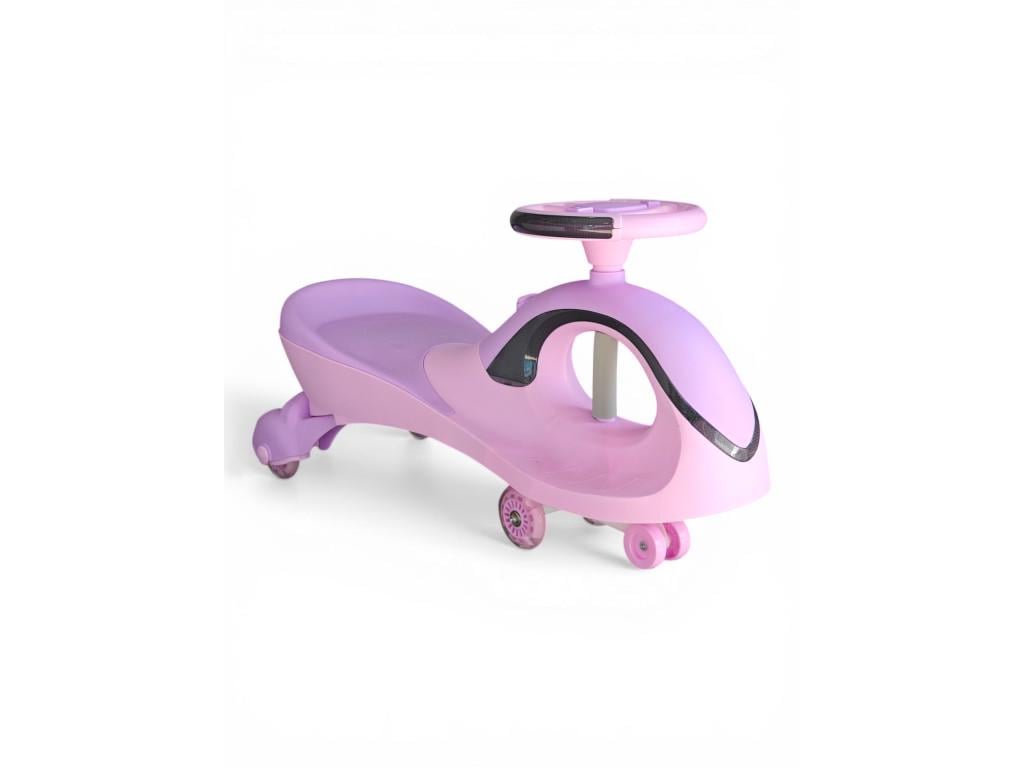 Бибикар детский Wigglecar 8098 инерционная машинка-каталка с LED-колесами/музыкой из пластика от 1 года Фиолетовый (8098-3r-s)