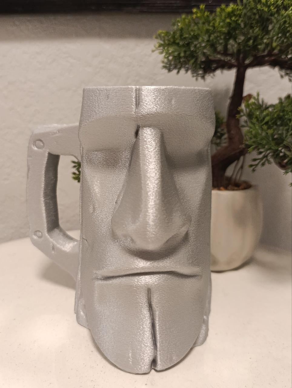 Кружка для пива Моаи 3D печать держатель для банок 0.5 л (2804487860)