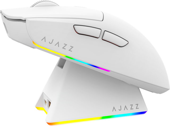 Компьютерная мышка беспроводная игровая Ajazz AJ139 V2 Bluetooth/2,4 ГГц White (AJ139-V2-MC-W)