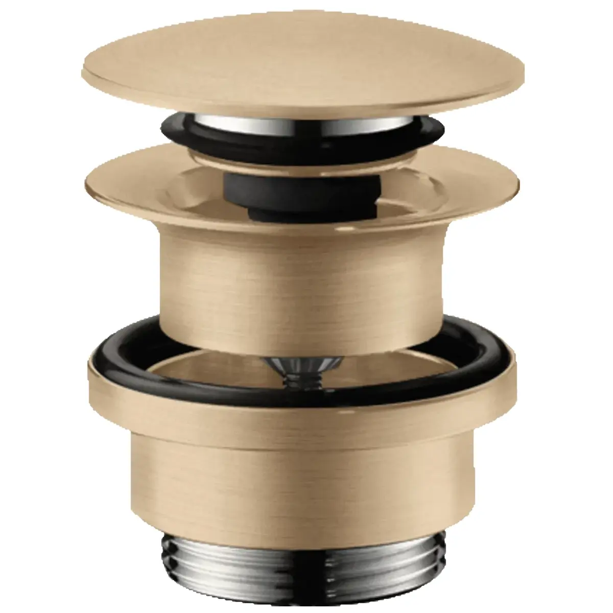 Клапан донный Hansgrohe 1 1/4″ Push-Open для умывальника Бронзовый матовый (50100140)