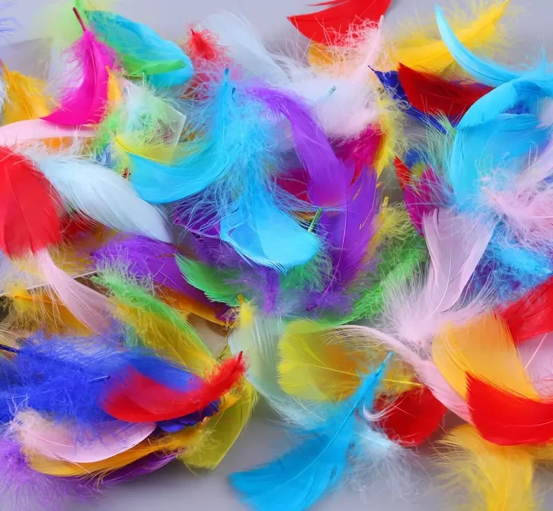 Набір пір'я декоративного Мікс 2 для дитячої творчості 95-100 шт. 6-11 см (32618131)