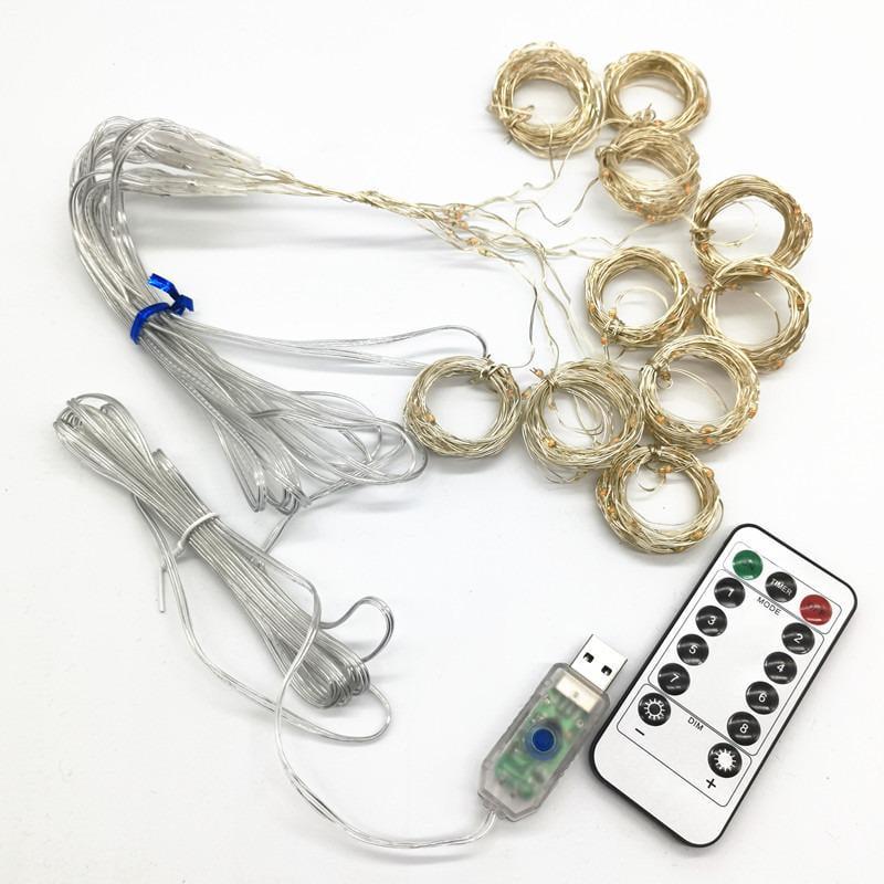 Гірлянда Роса 3х2 м 250 LED пульт + USB Теплий білий (ULT-0977367)