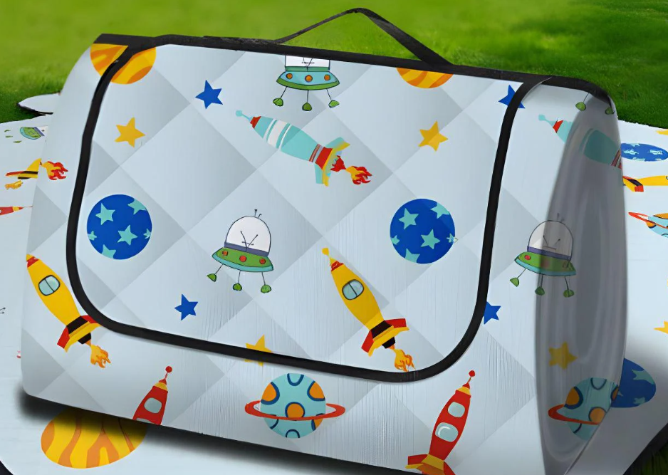 Килимок складний для пікніка для діток з водовідштовхувальним покриттям і ручкою для перенесення 200х200 см