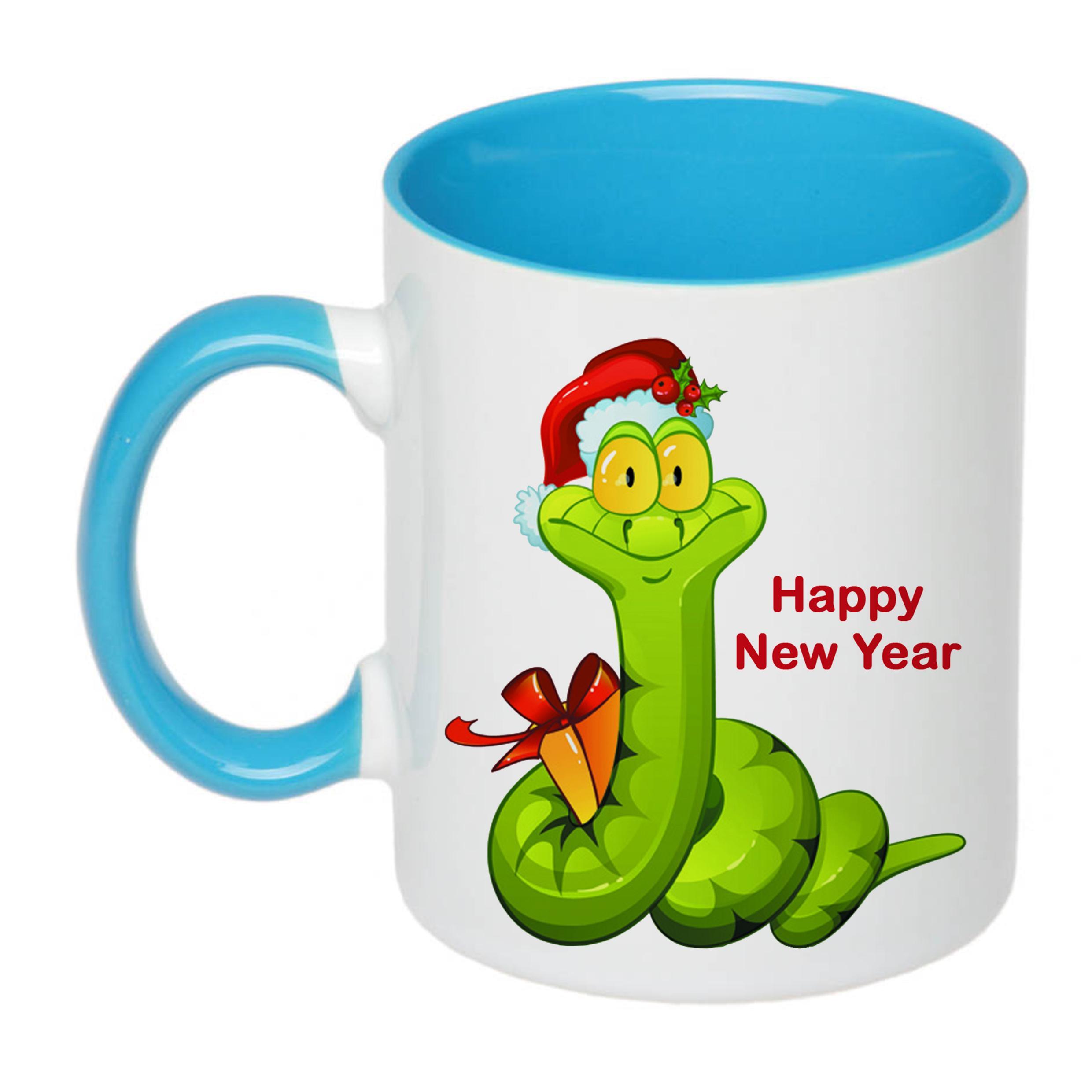 Чашка с печатью Happy New Year 330 мл Голубой (21599) Чашка с печатью Happy New Year 330 мл Голубой (21599)