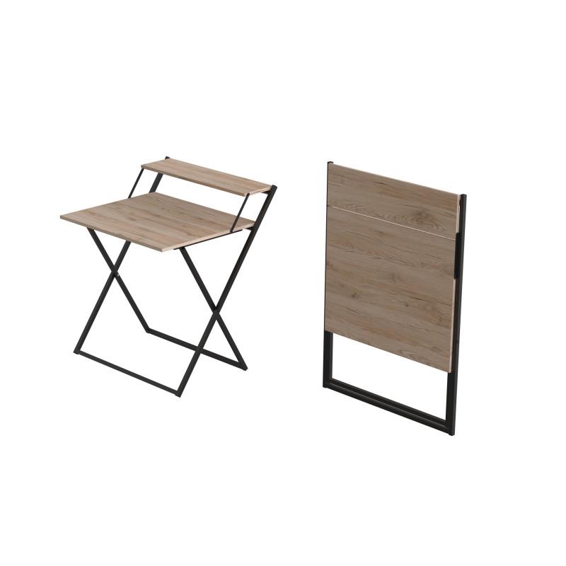 Стіл трансформер Ferrum-decor Kompakt 2 метал/ДСП 16 мм Чорний/Дуб Сан-Марино (FRD-104691) - фото 3 Стіл трансформер Ferrum-decor Kompakt 2 метал/ДСП 16 мм Чорний/Дуб Сан-Марино (FRD-104691) - фото 3