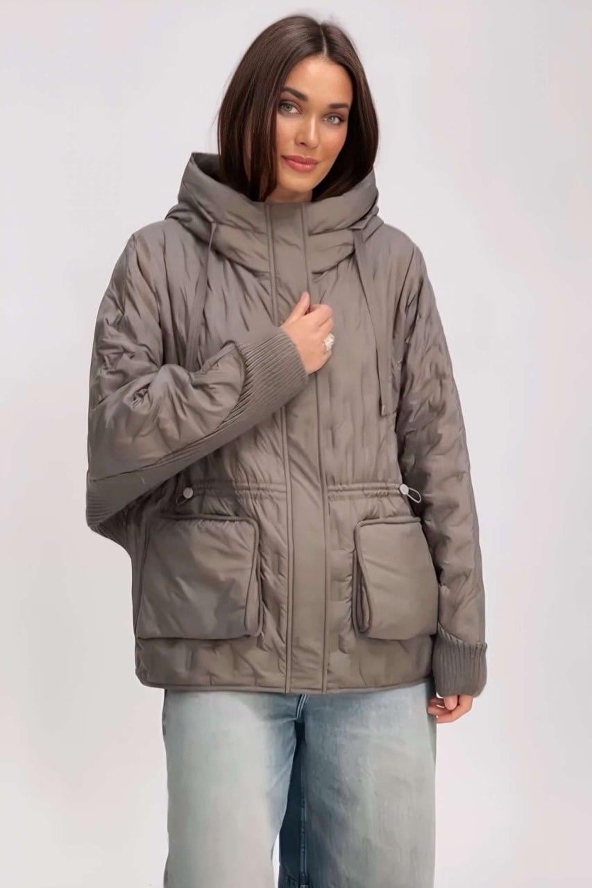 Куртка-автоледи женская oversize M Тауп (33242872)