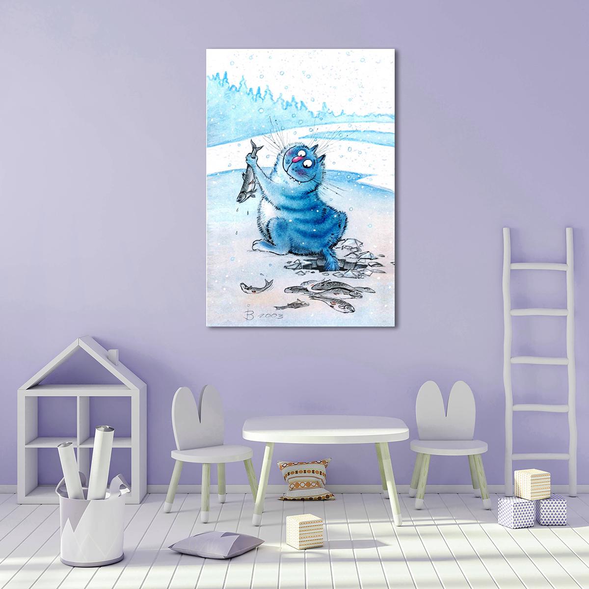 Модульная картина Ловись рыбка большая и маленькая 1 модуль 50x75 см (_rinaz_09)