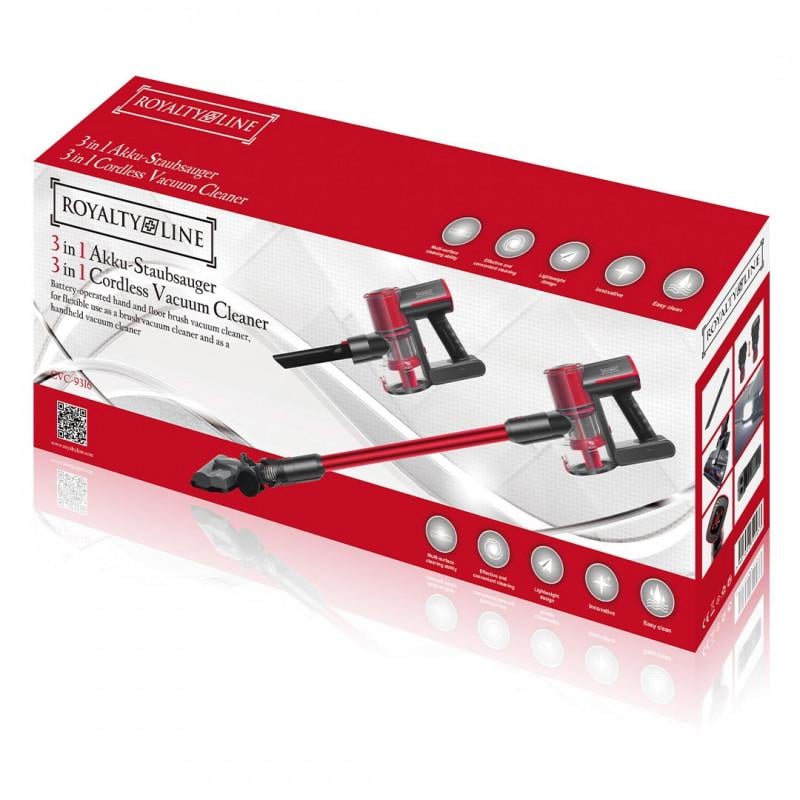 Пылесос беспроводной Royalty Line CVC-9316 аккумуляторный 1200 W Красный