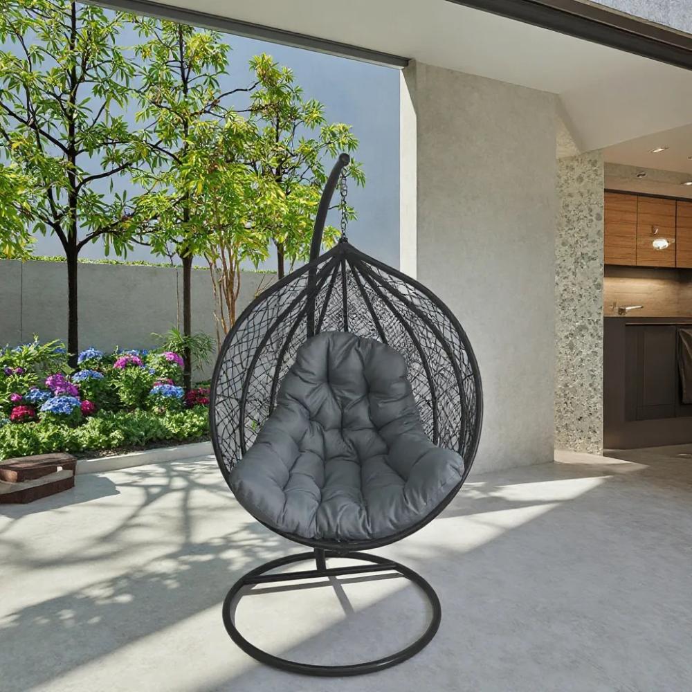 Кресло-качели подвесные Bonro 329 кокон M Коричнево-серый (5557)