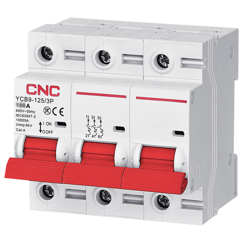 Автоматичний вимикач CNC Electric YCB9-125 3P 125A 10kA C (Б00039031) Автоматичний вимикач CNC Electric YCB9-125 3P 125A 10kA C (Б00039031)