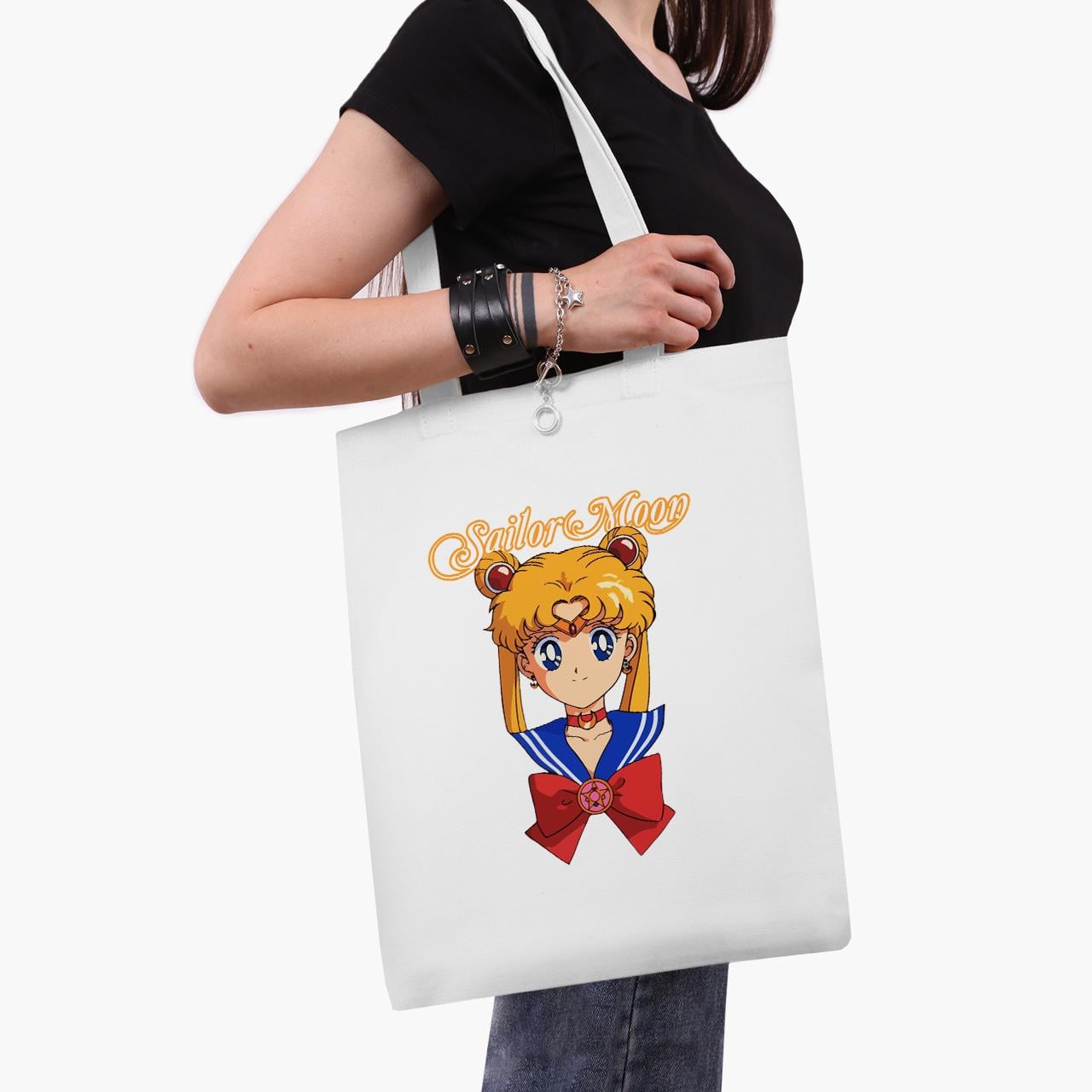 Эко сумка шоппер Sailor Moon 41x35 см Белый (9227-2915-WT1)