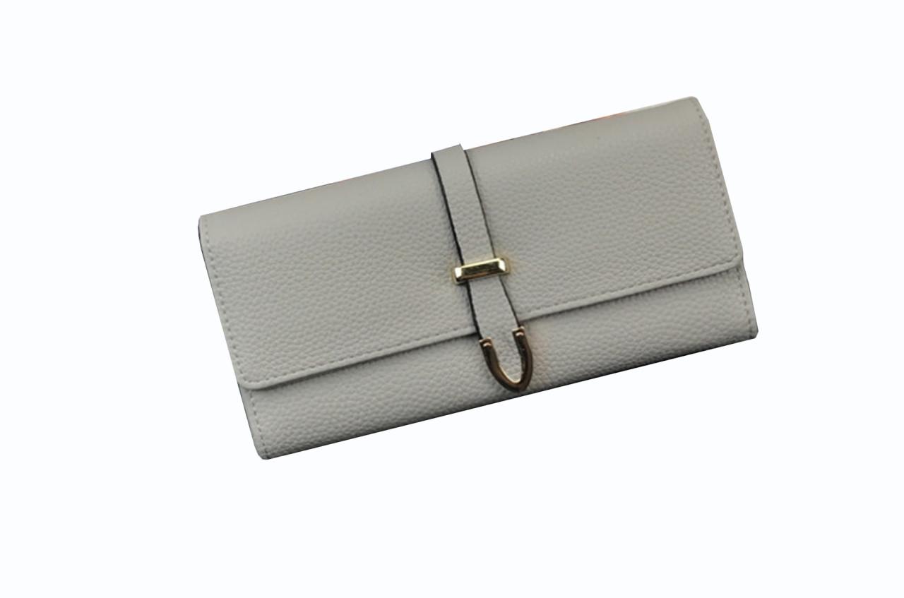 Кошелек женский SUNROZ Korean Fashion кожа Серый (772634129)