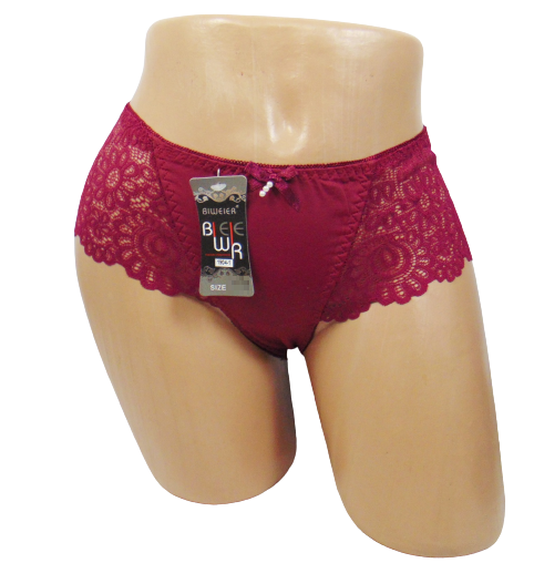 Женские трусики бразилиана Biweier 19041 L Бордовый (1684349467)