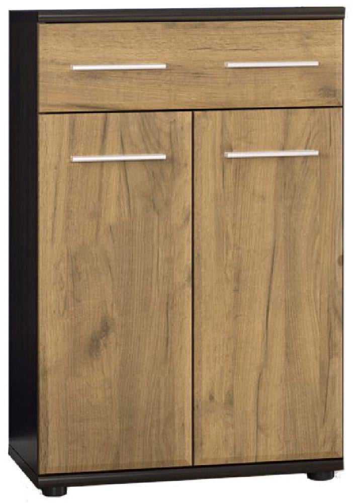 Комод-тумба для обуви Мебель-Сервіс Трио 2Д1Ш Венге темный/Дуб крафт (26920275)