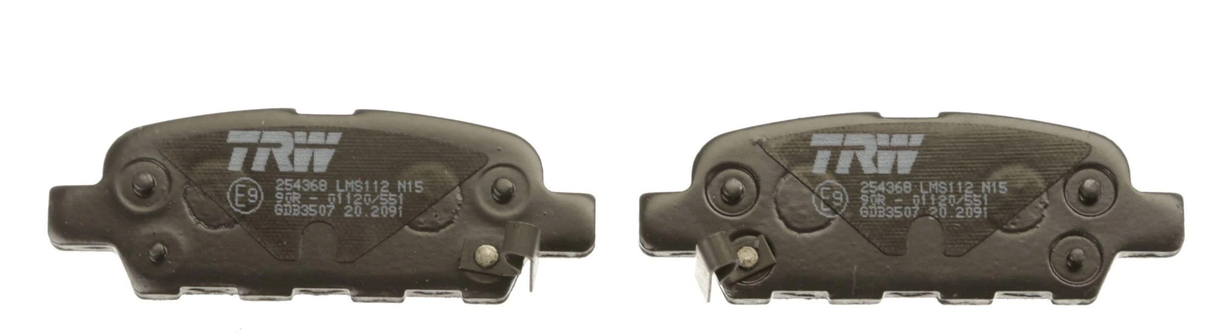 Комплект тормозных накладок для дисковых тормозов TRW GDB3507