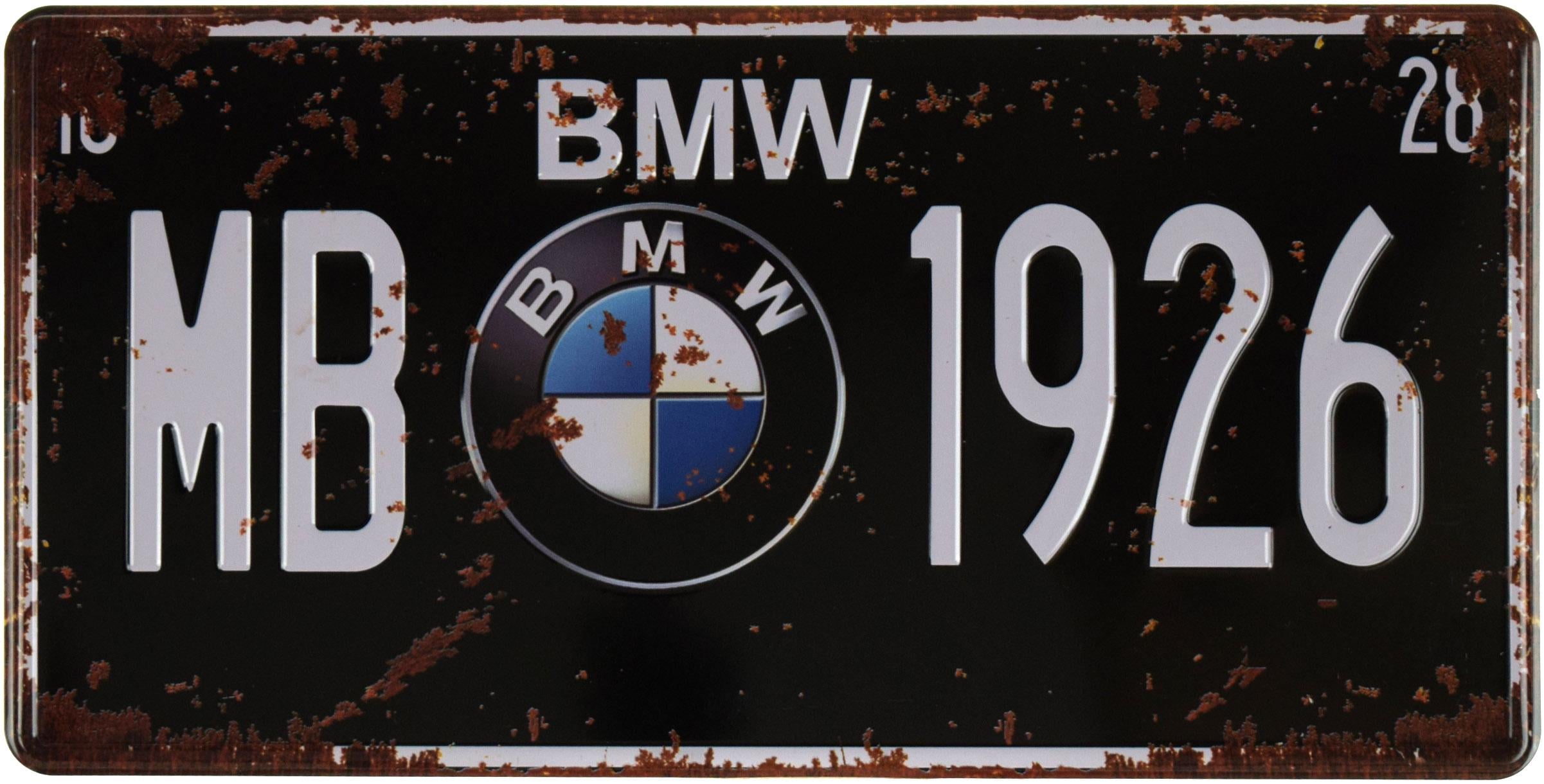 Табличка металлическая BMW MB 1926 15x30 см