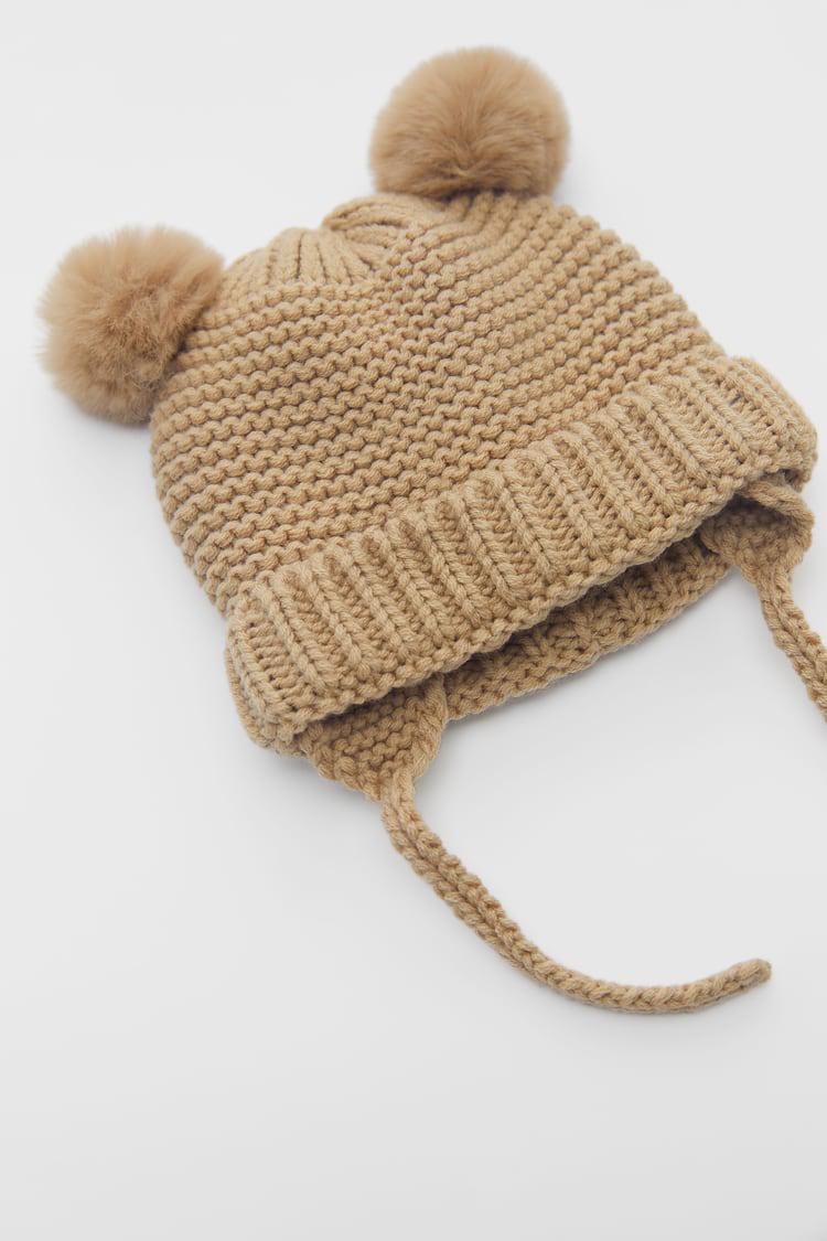 Шапка ZARA 3-5 лет р. 52 Бежевый (1323592707)