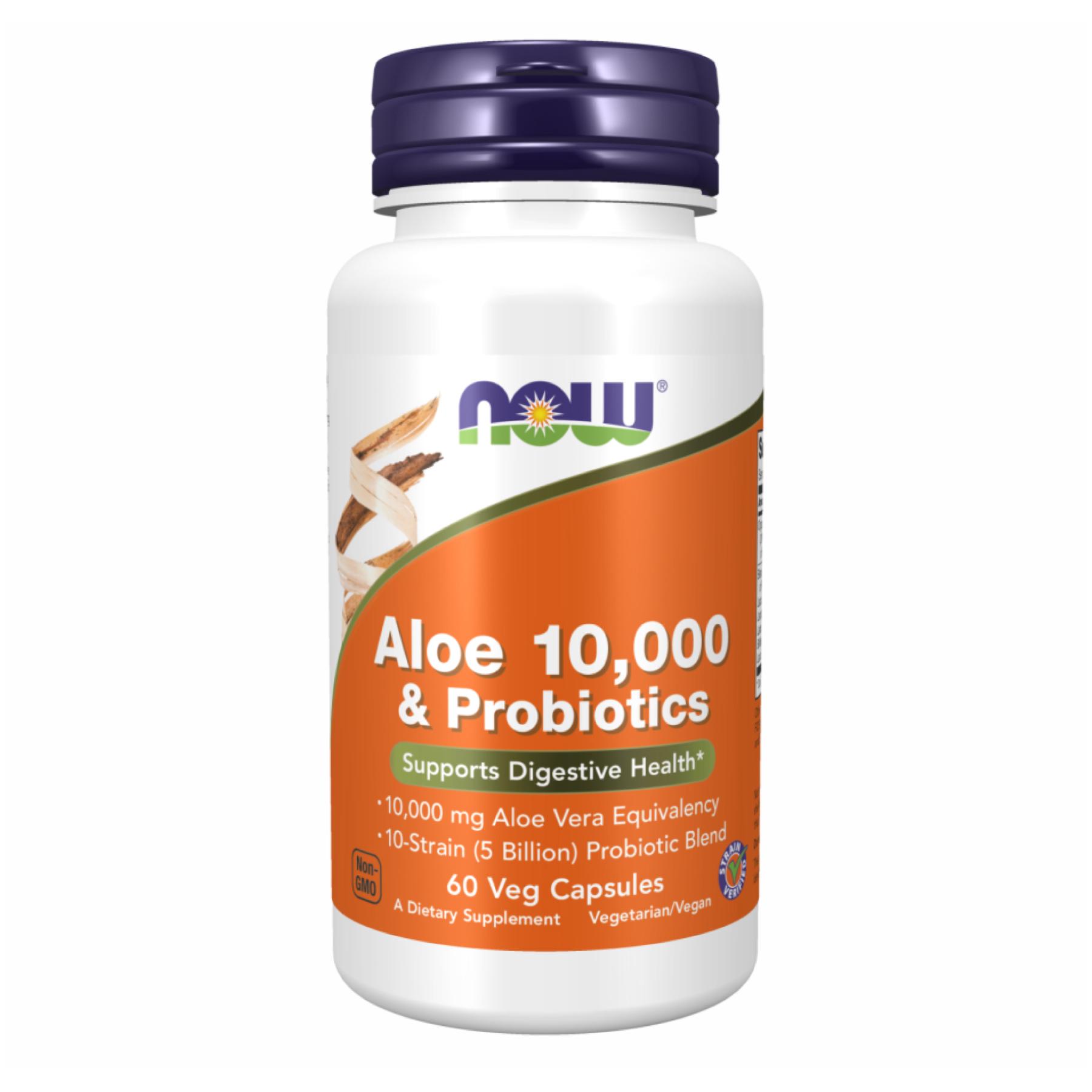 Натуральная добавка Aloe Vera 10000 & Probiotics 60 vcaps (2022-10-1421)