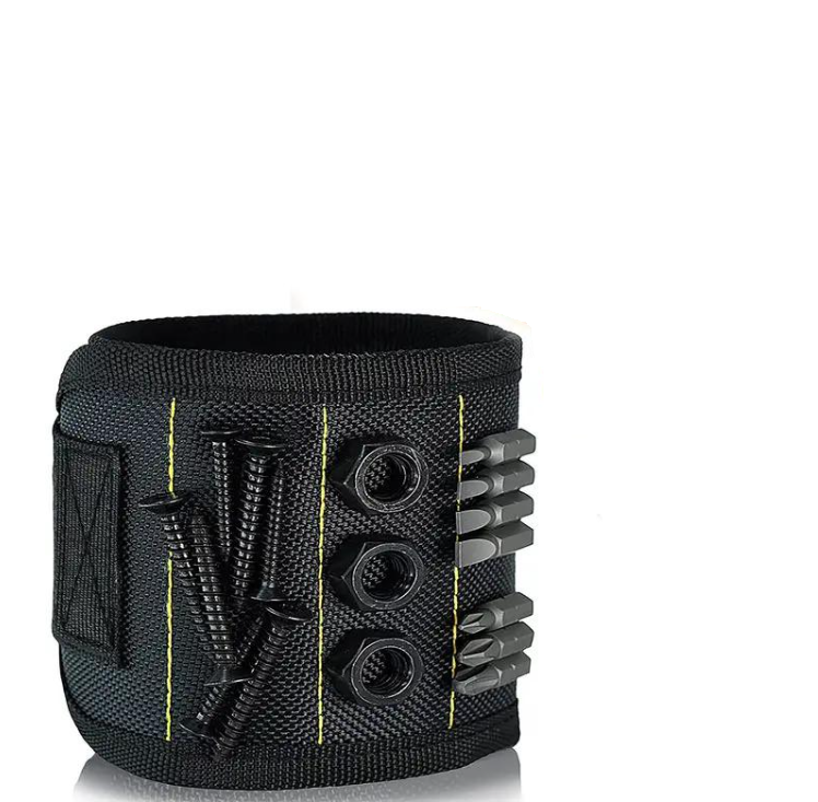 Браслет для інструментів для роботи з потужною магнітною пластиною для цвяхів Чорний - фото 1