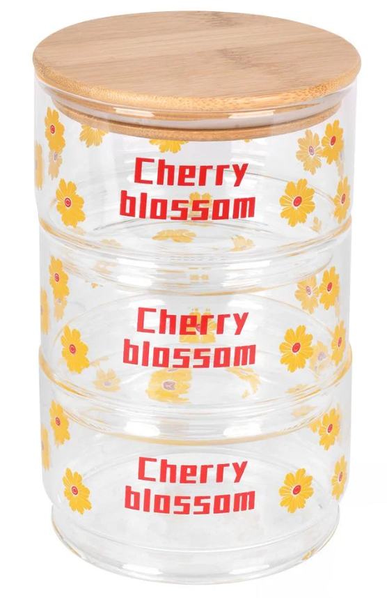 Банка з бамбуковою кришкою 3 шт. d10 см (R35356-M)