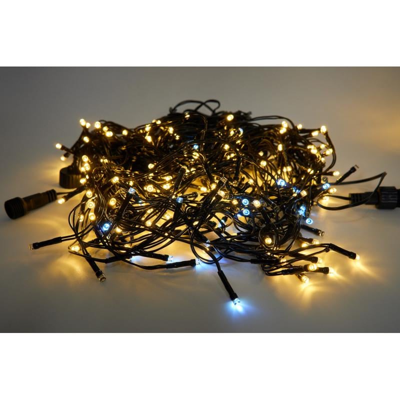 Удлинитель для гирлянды Бахрома 234LED холодный и теплый белый функция мерцание (721282)