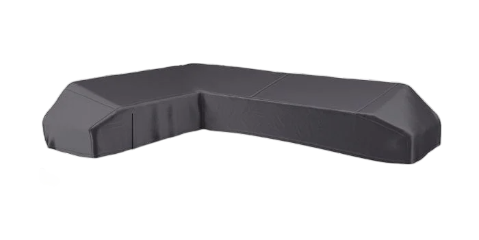 Чехол PLATINUM AeroCover для углового комплекта садовой мебели 375х300х90хh30-45-70 см левый Серый (7887)