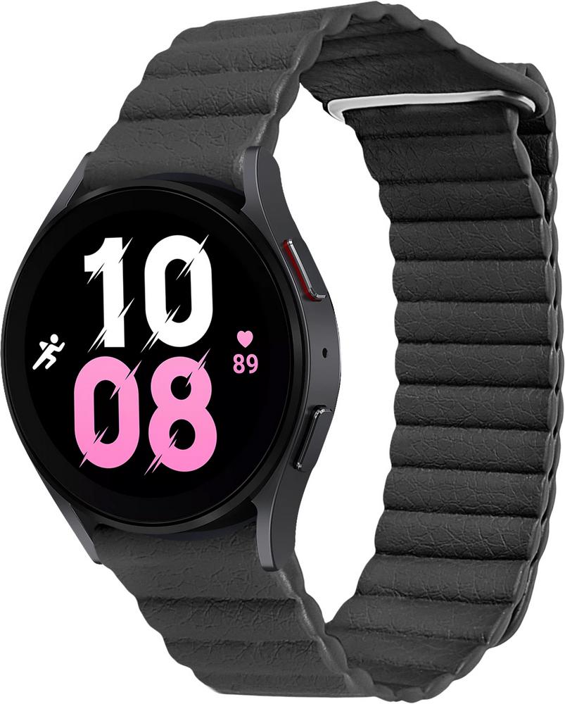 Ремешок кожаный Genis для Galaxy Watch 5 44 мм Black (29199-2B)