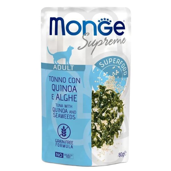 Корм для кошек влажный Monge Cat Wet тунец с киноа и морскими водорослями 80 г (000025696)