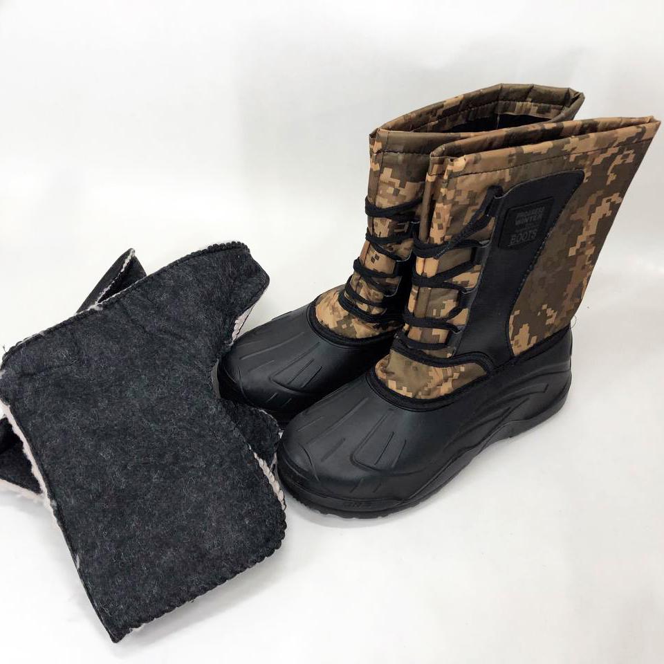 Сапоги мужские на меху р. 45 Желтый пиксель (ws55459-4) - фото 3