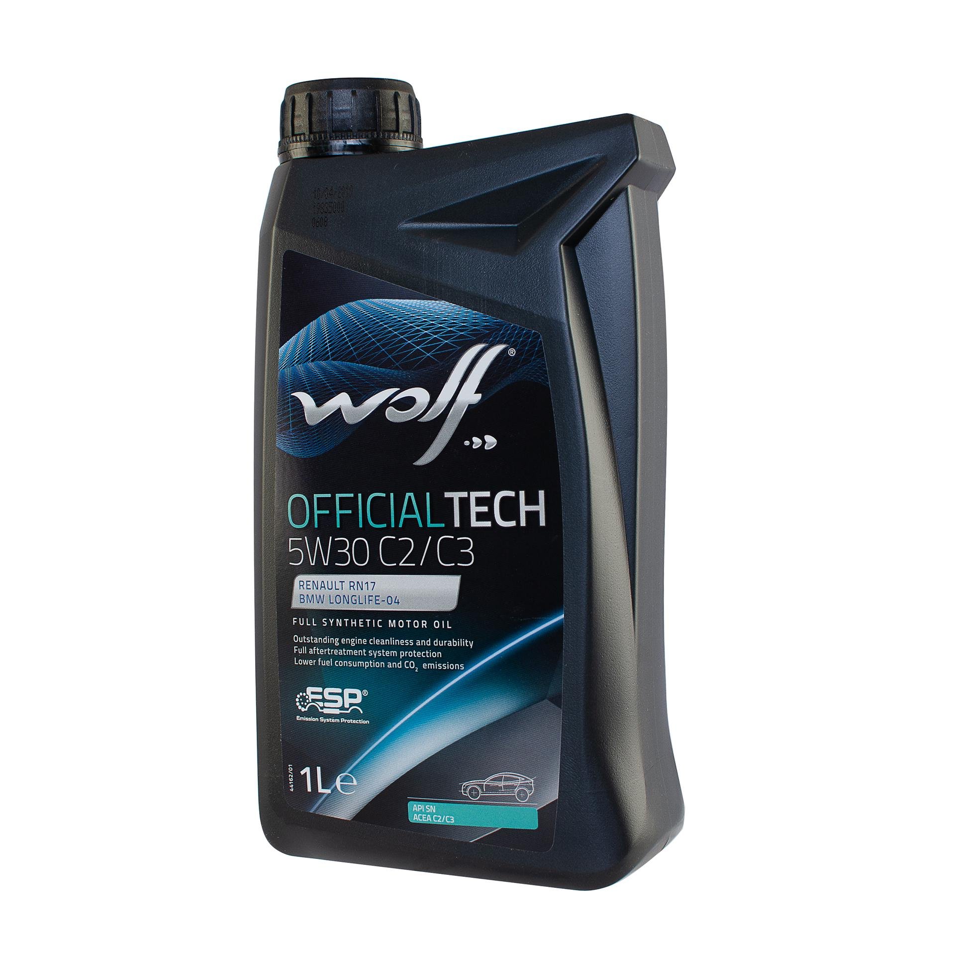 Мастило моторне Wolf Officialtech 5W30 C2/C3 1 л