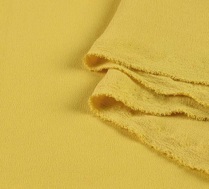 Тканина креп стрейч ширина 150 см Жовтий (11412.009) - фото 1 Тканина креп стрейч ширина 150 см Жовтий (11412.009) - фото 1