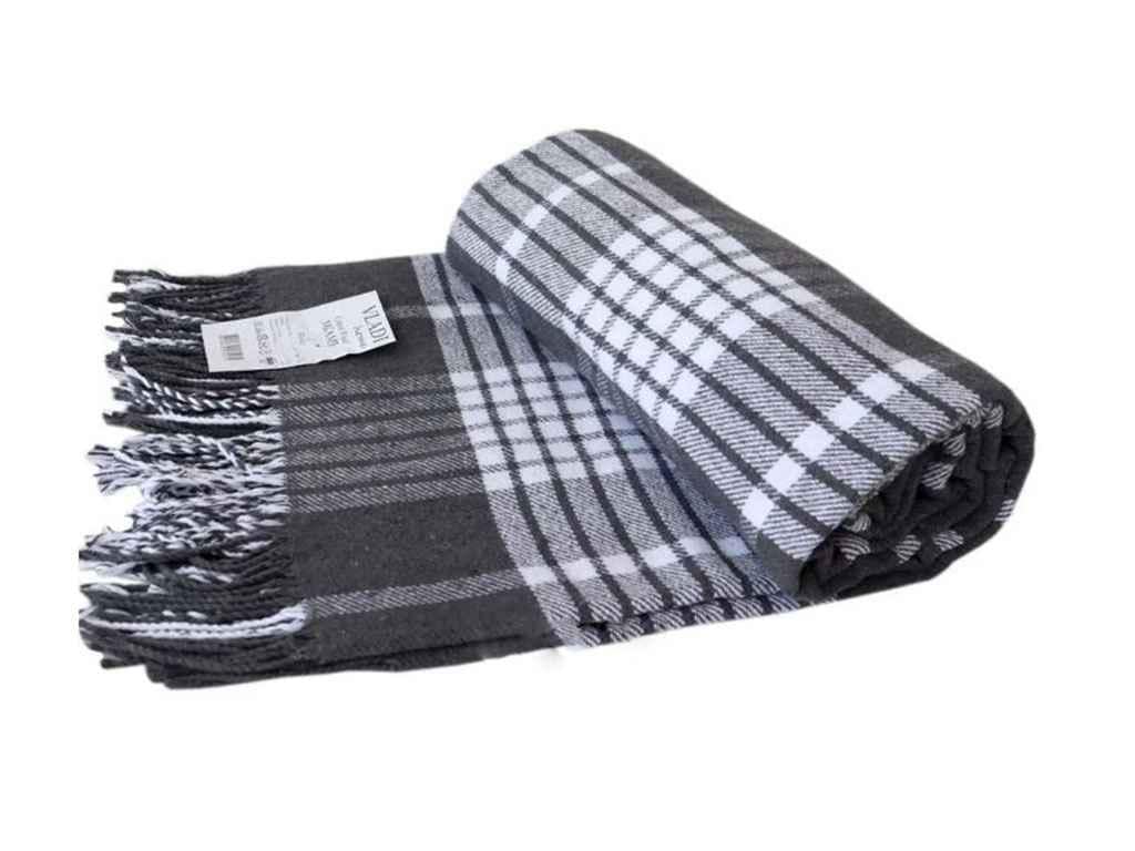 Плед Vladi 140x200 см MIAMI HORACE Белый/Дым (1080523)