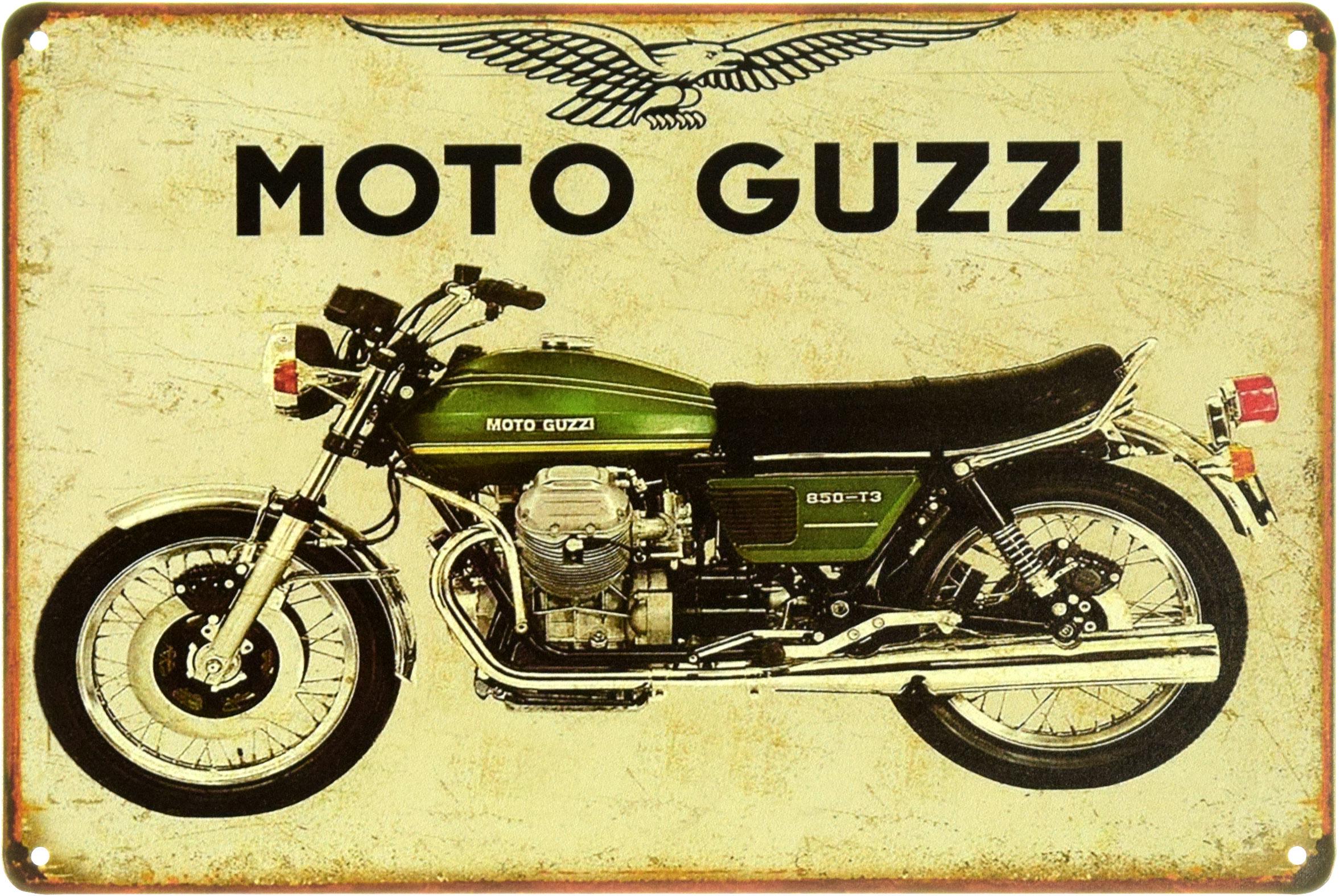 Табличка металлическая "Moto Guzzi 850 T3" 20x30 см (ms-104083)