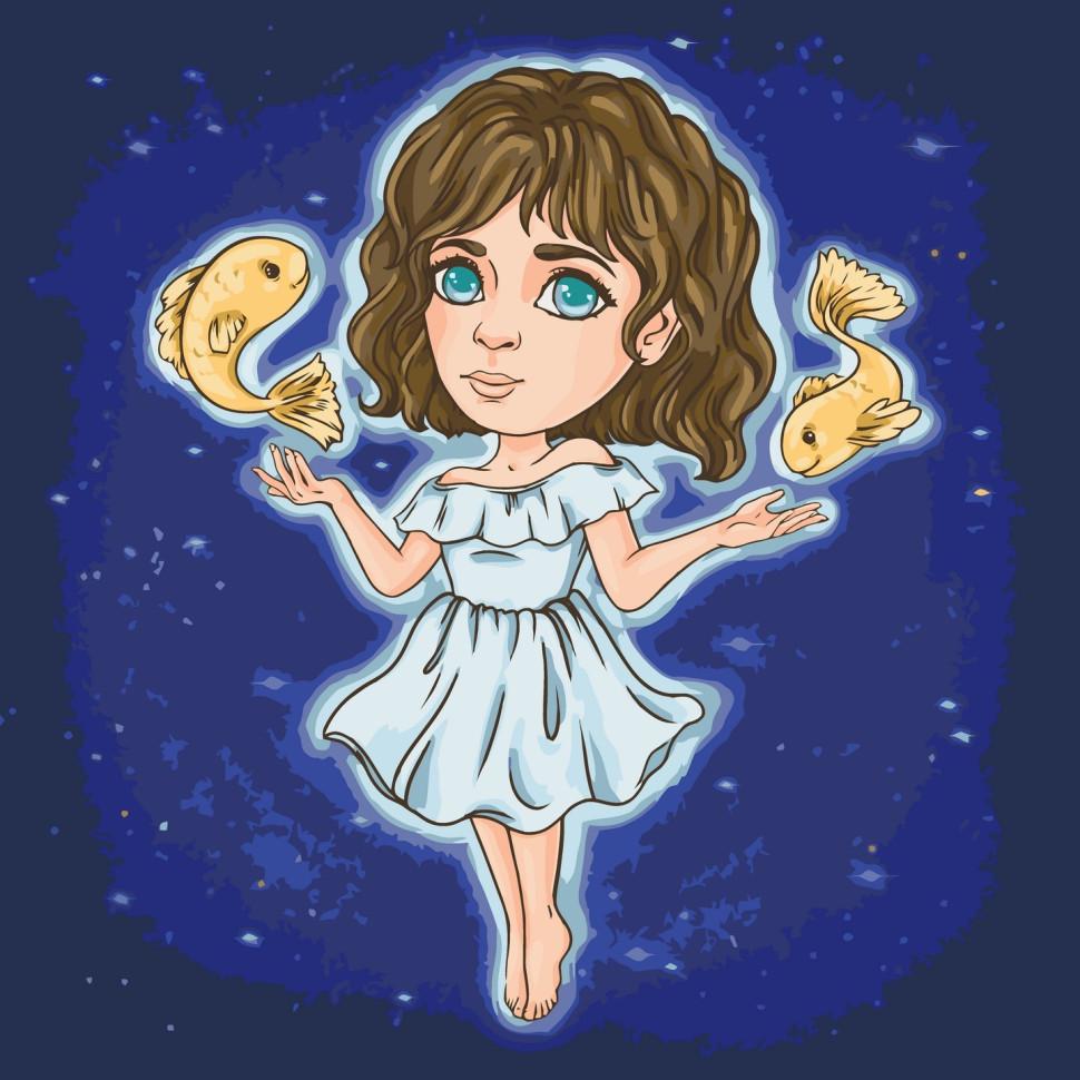 Картина по номерам ART CRAFT Знаки зодиака-Рыбы 40x40 см Разноцветный (PM-194-K-1048)