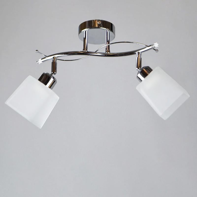 Люстра потолочная Light House NM-14811/2 CR+WT E27 CT на две лампы Хром