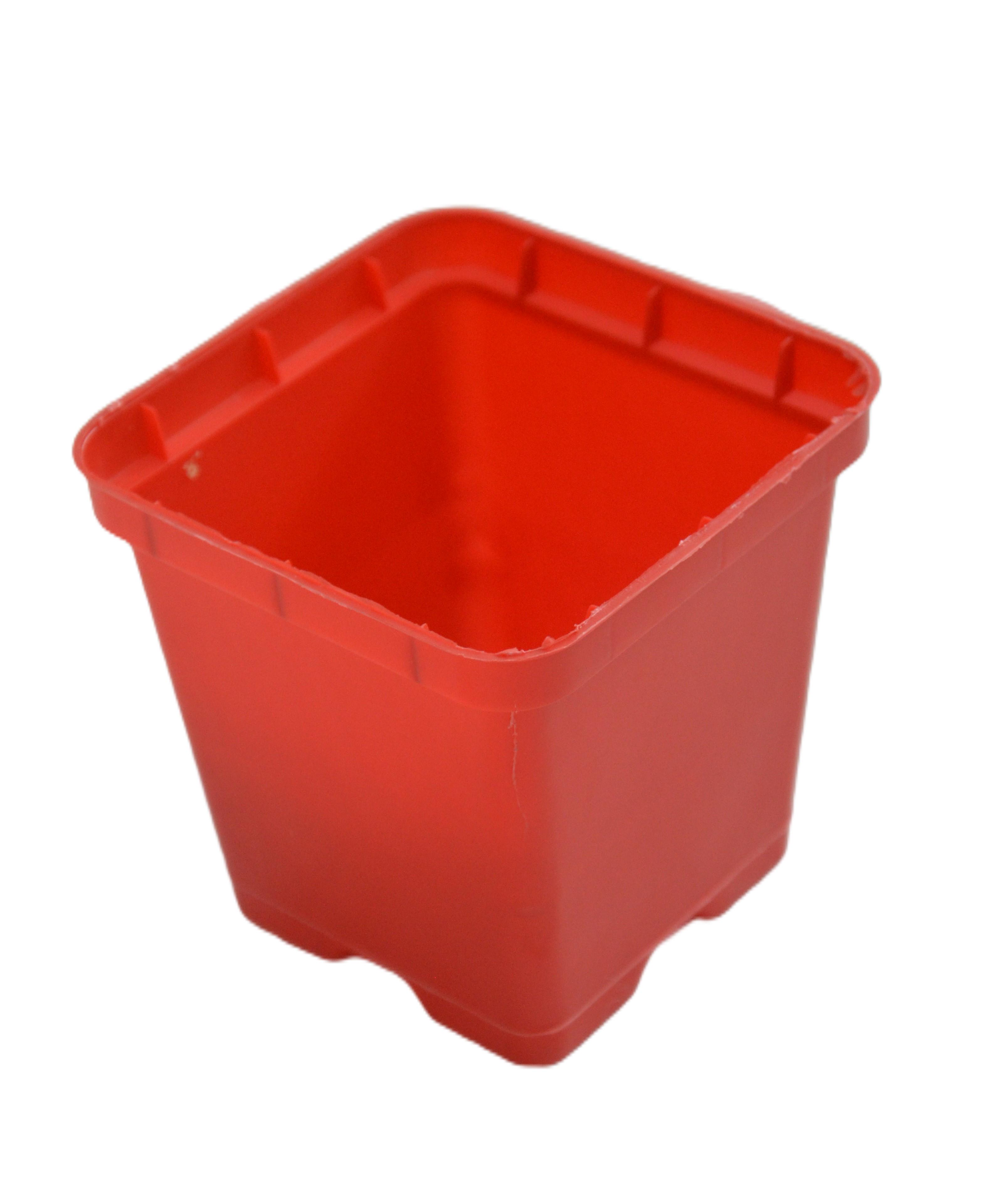 Горщик для розсади квадратний 500 мл Червоний (325ТЛПГP9Ч)