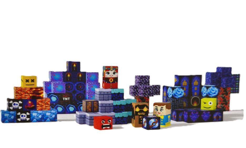 Конструктор магнитный Magnetic Building Cubes Blue Architecture Castle 100 шт. сумочка Синий (024/8)