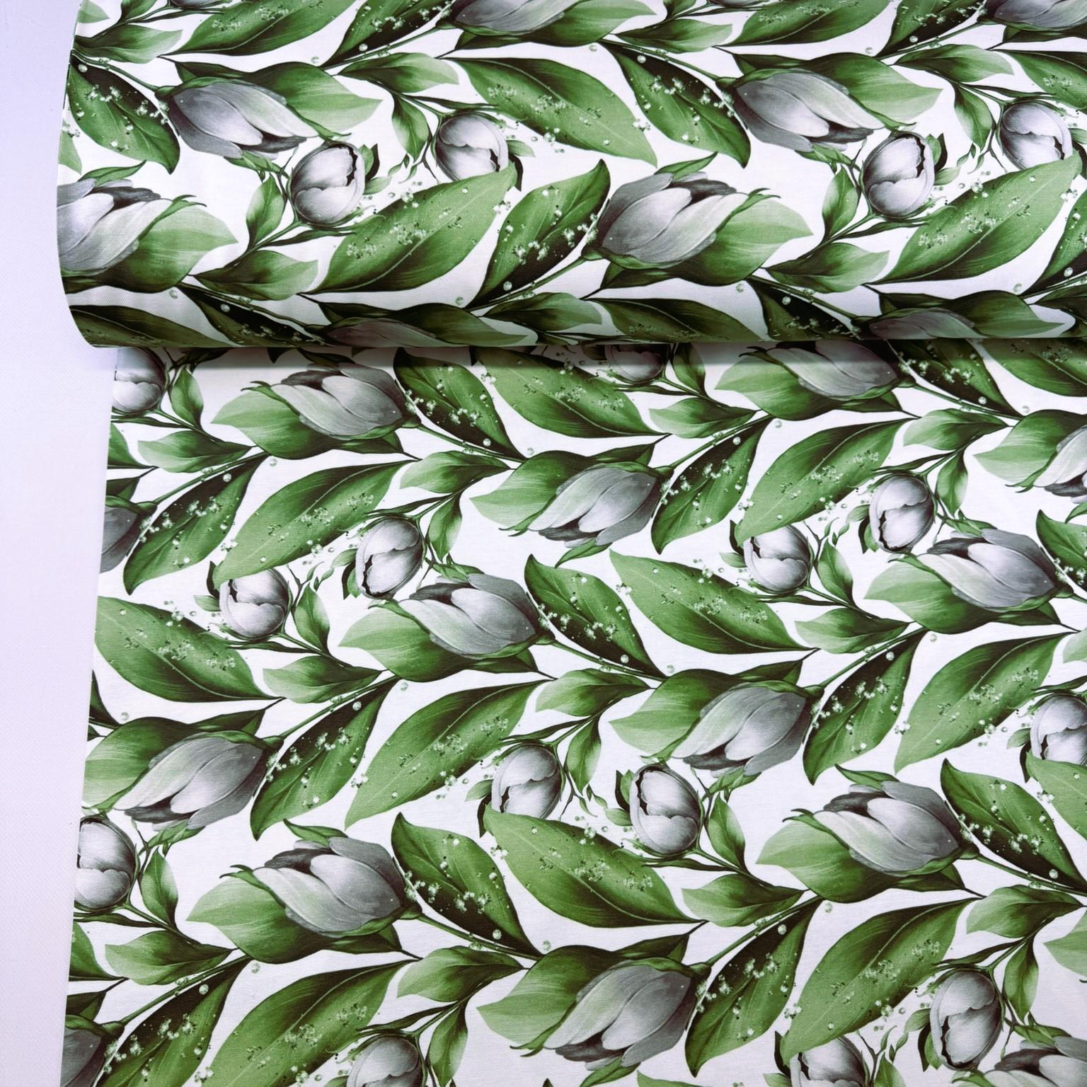 Ткань водоотталкивающая Duck Digital с тефлоновым покрытием тюльпаны 70% хлопок/30% полиэстер 180 см (2307925999)