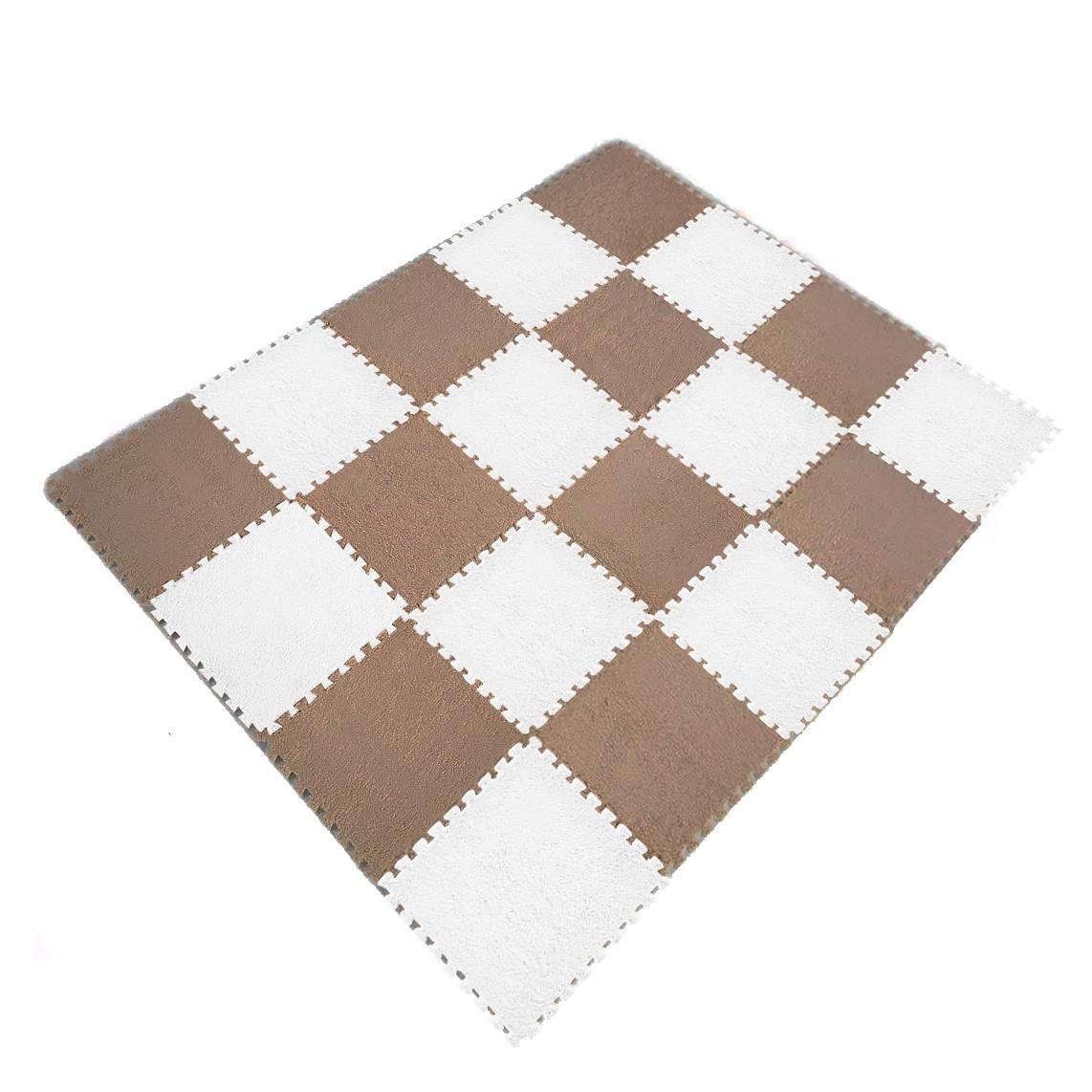 Коврик-пазл игровой с ворсом RIAS 20 пазлов 30x30 см Brown/White (3_05876)
